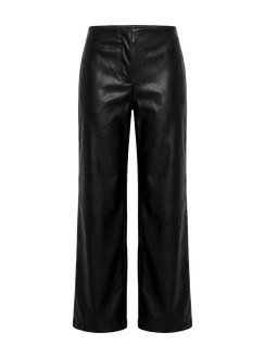 Agazia No Waist Hose aus Kunstleder, niedrige Taille, gerades Bein, Used-Schwarz