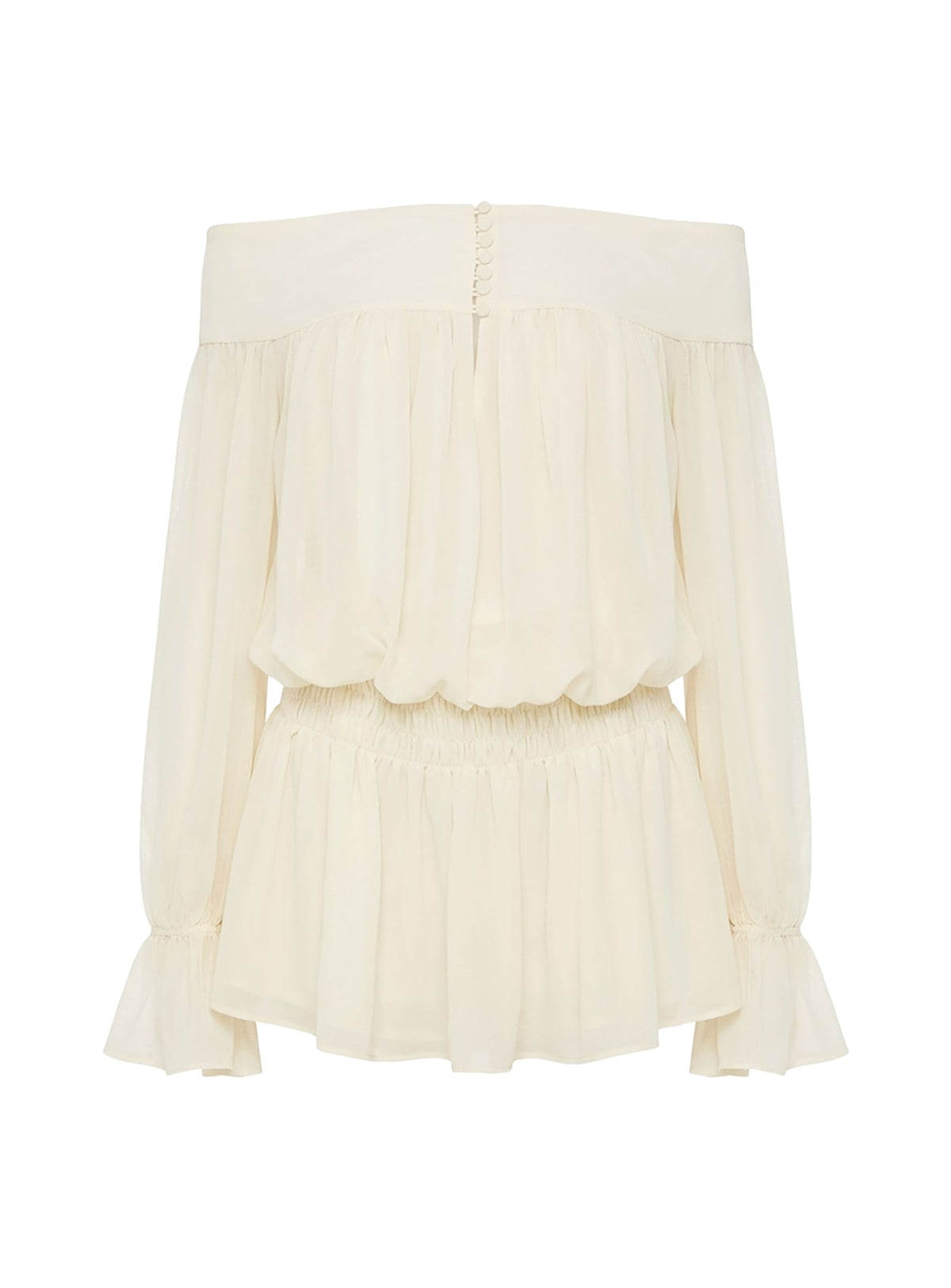 Annikah Off Shoulder Playsuit Cream
