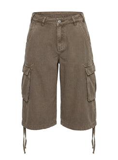 Hudsen Longline Cargo Shorts Khaki