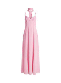 Jadira Scarf Maxi Dress Light Pink