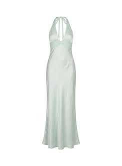 Odyssa Maxikleid mit Neckholder in Mintgrün