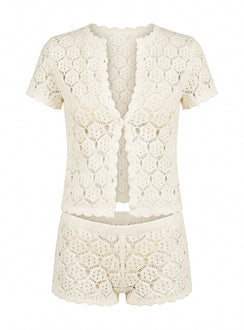 Sun Still Shines Crochet Co-ord Cream