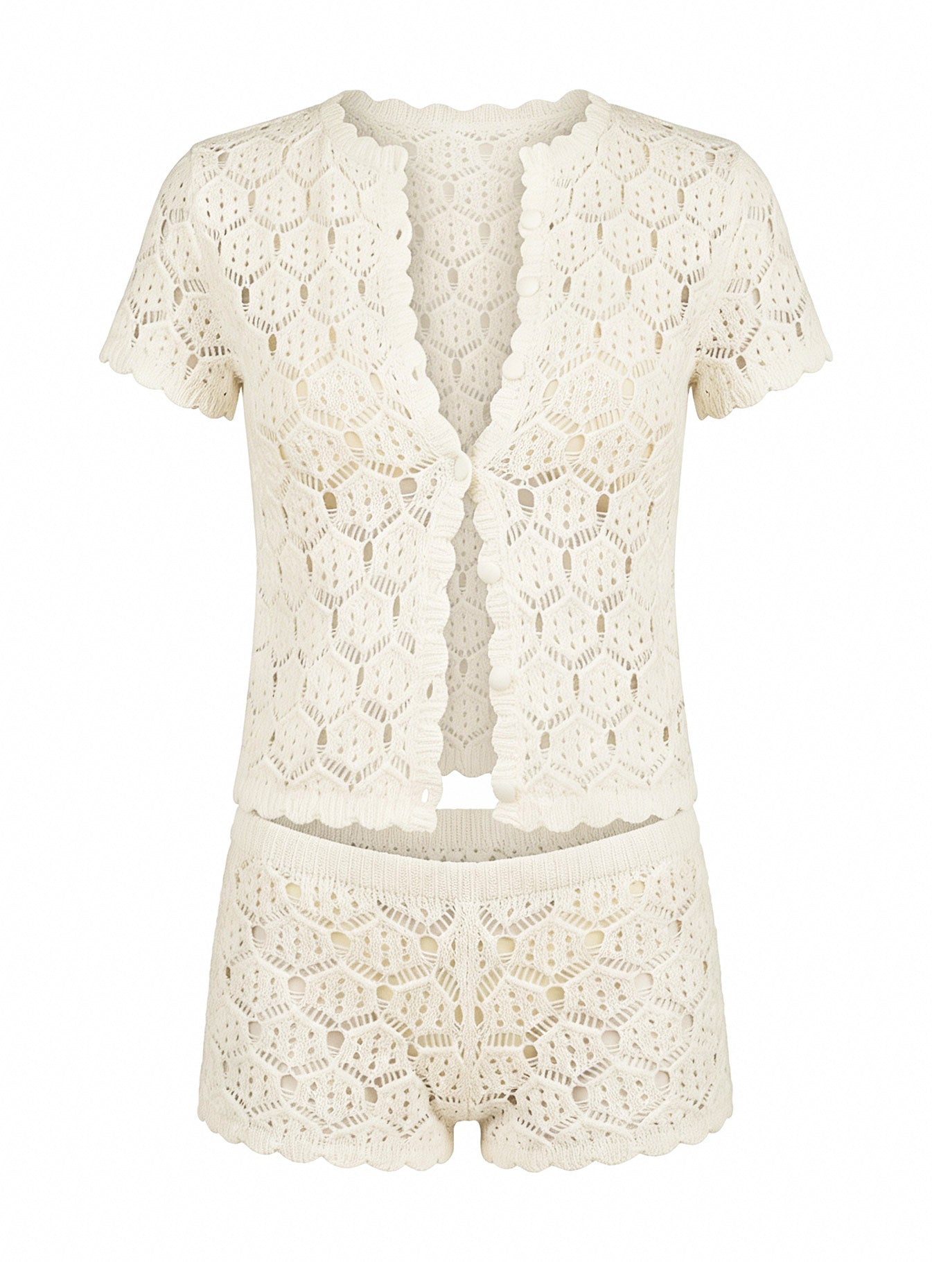 Sun Still Shines Crochet Set White Tall
