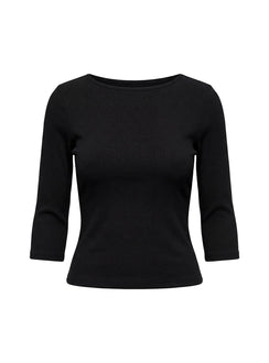Elaia 3/4 Sleeve Top Black