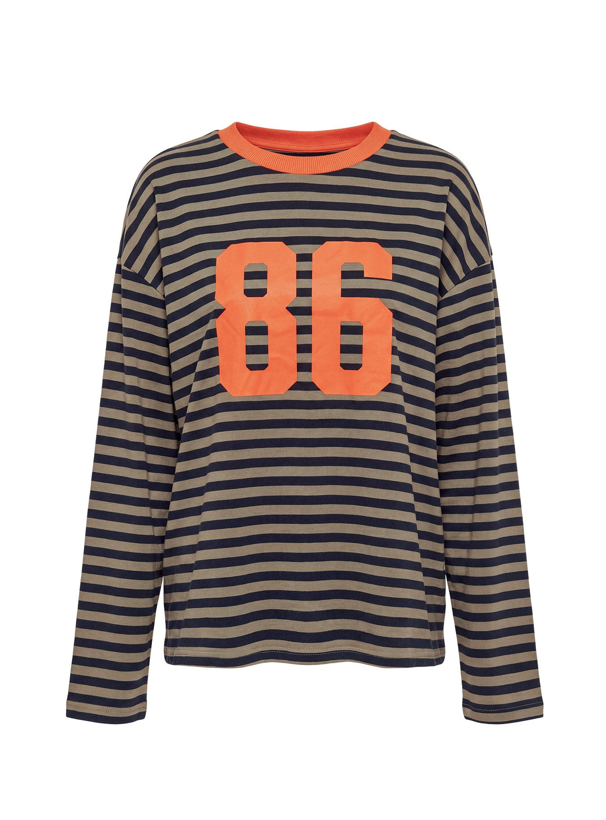All Rounder Long Sleeve Varsity Graphic Top Multi Stripe