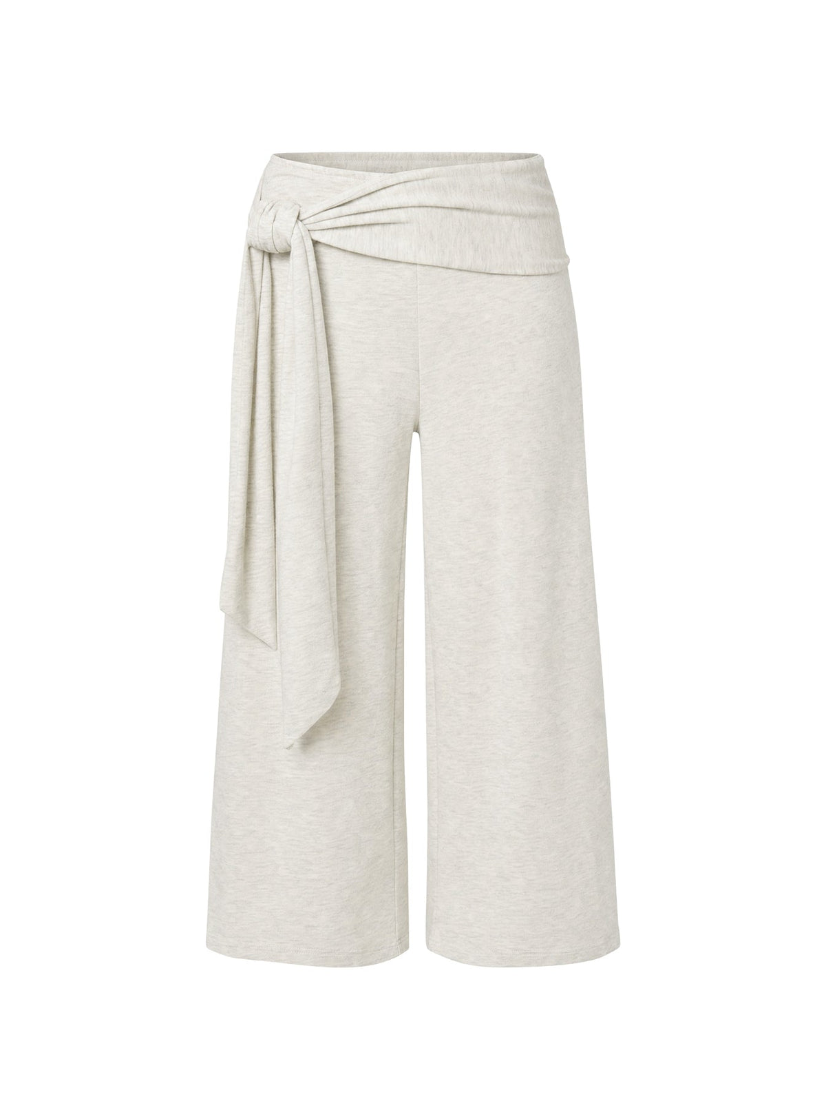 Allena Gaucho Shorts mit Bindedetail Grau Melange