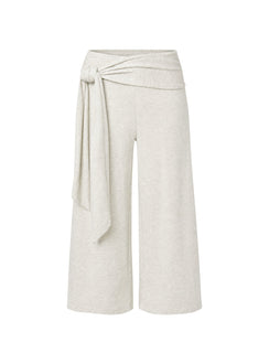 Allena Gaucho Shorts mit Bindedetail Grau Melange