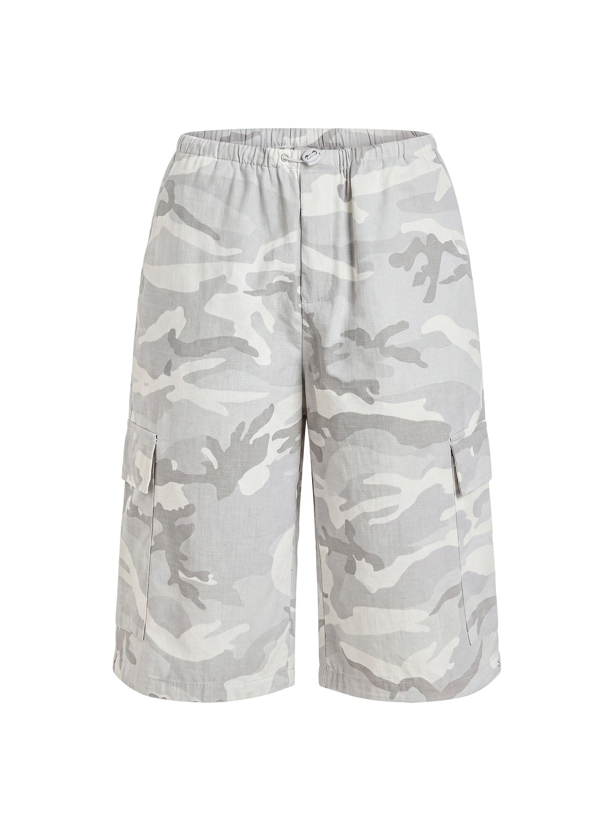 Allyza Baggy Cargo Shorts Snow Camo