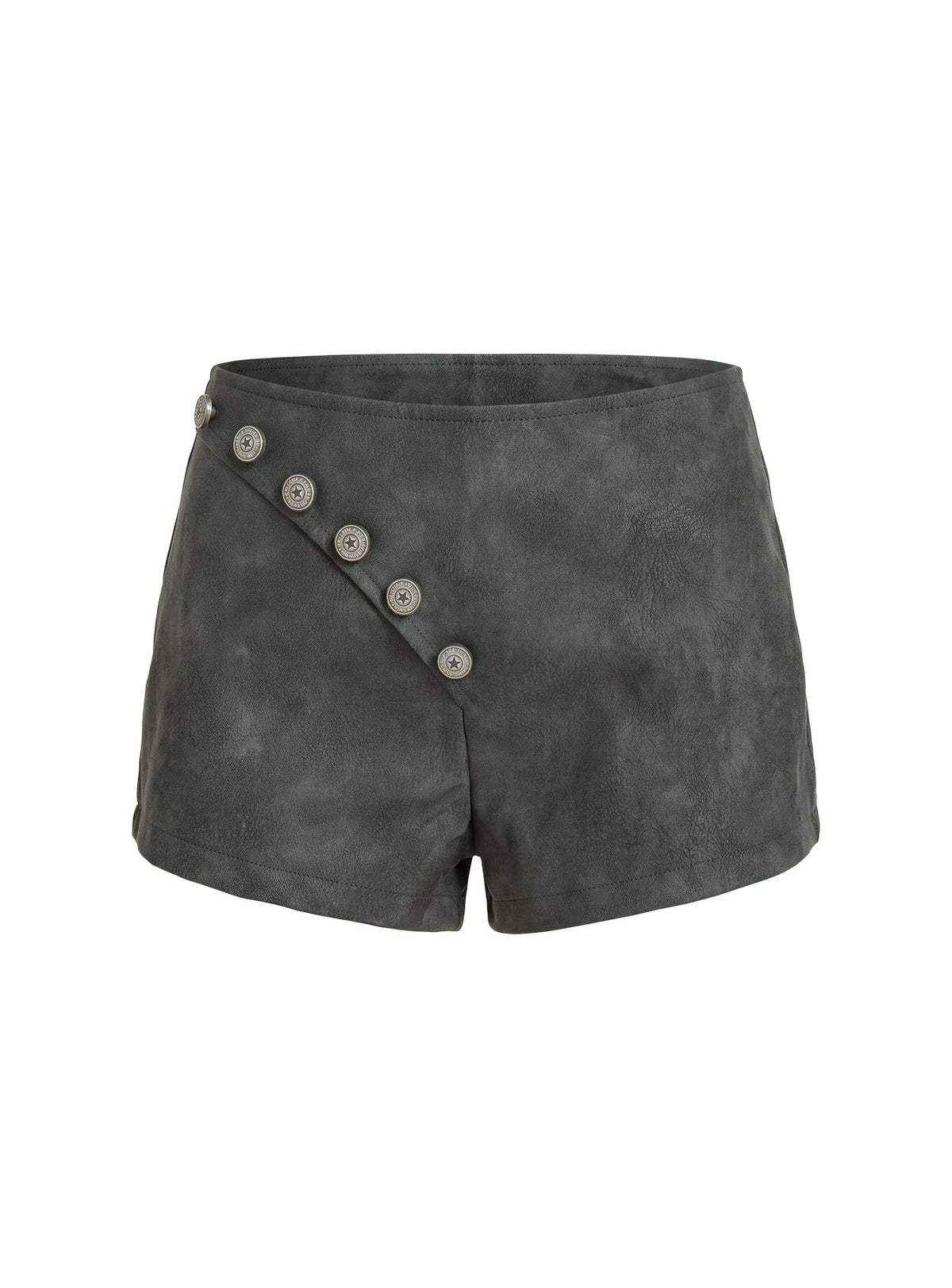 Ashtonn Faux Leather Micro Shorts Black