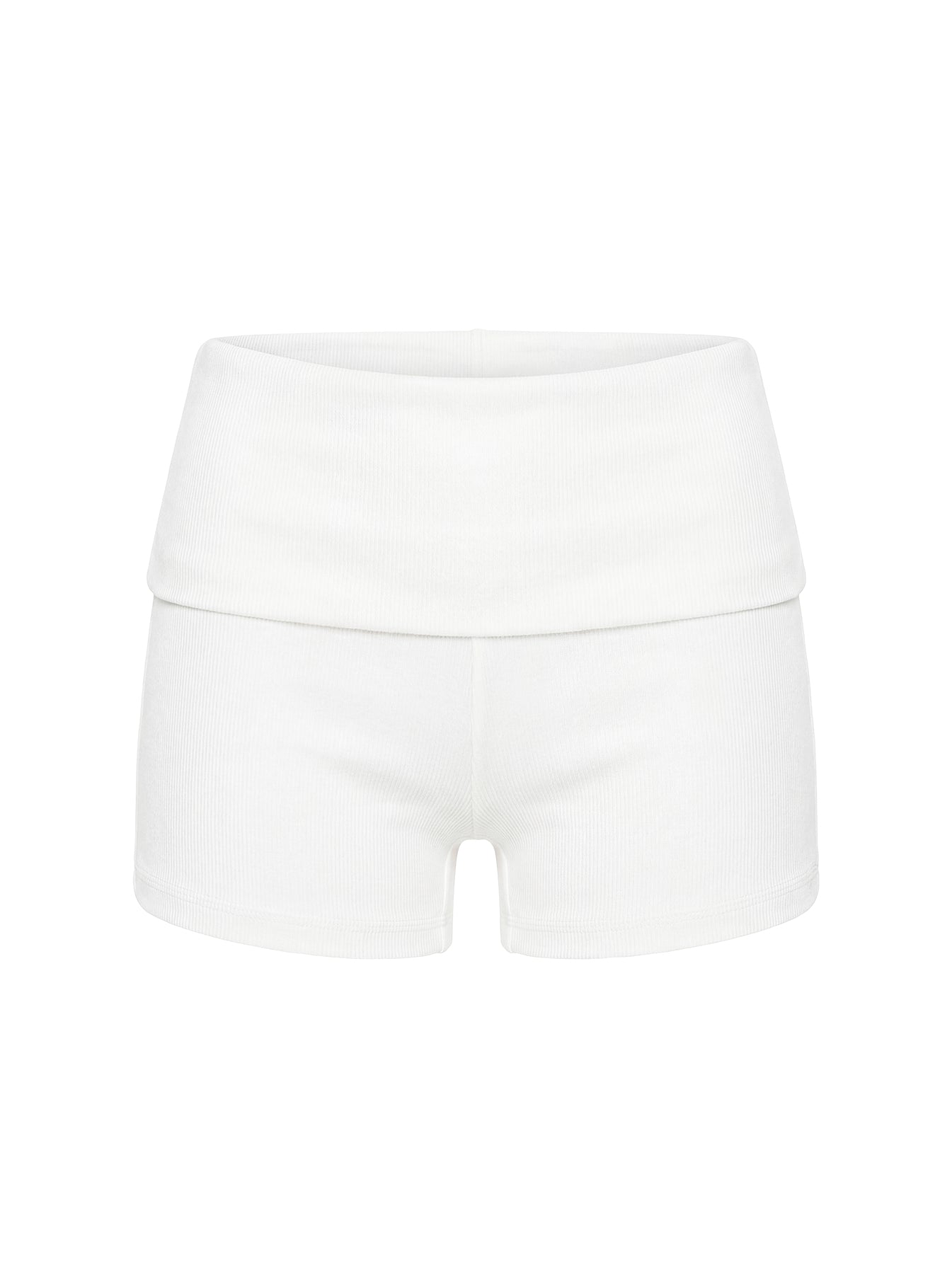 Baseline Low Rise Rib Shorts White