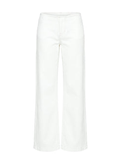 Buenos No Waist Low Rise Straight Leg Jeans White