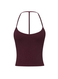 Cecilly Trim Racerback Top Plum
