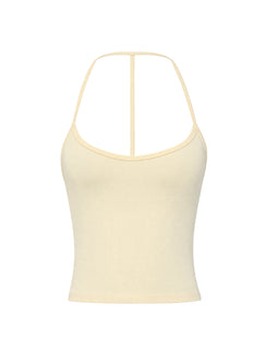 Cecilly Trim Racerback Top Yellow