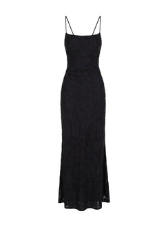 Celena Maxi Dress Black Burnout