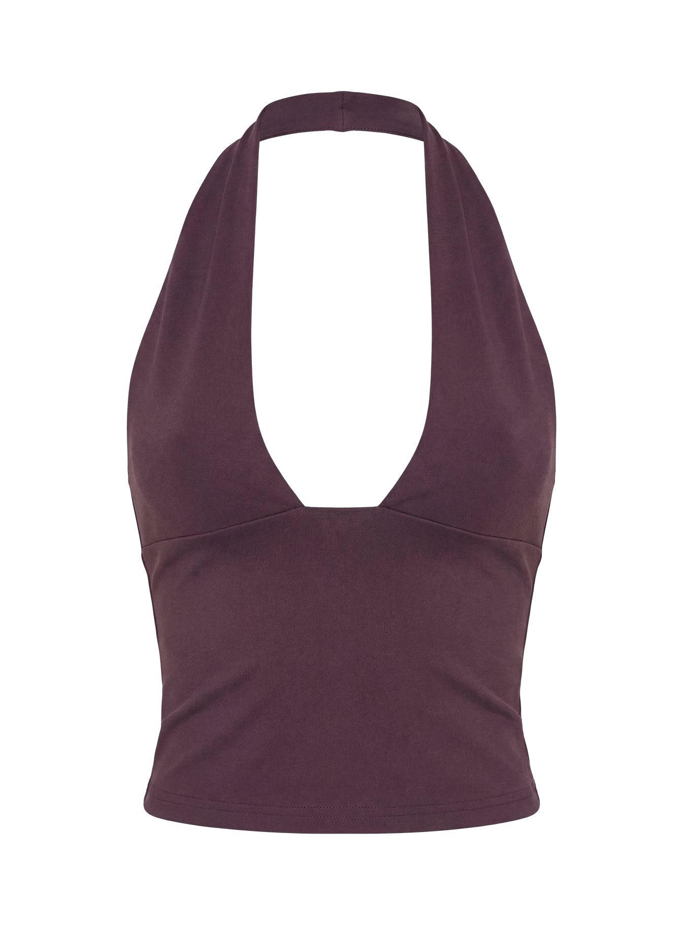 Daily Define Halter Vest Top Aubergine