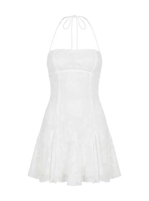 Delamere Mini Dress White Burnout