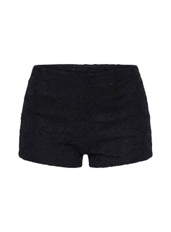 Daveney Lace Micro Shorts Black