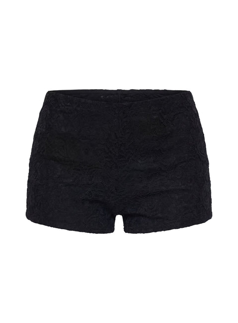 Daveney Lace Micro Shorts Black