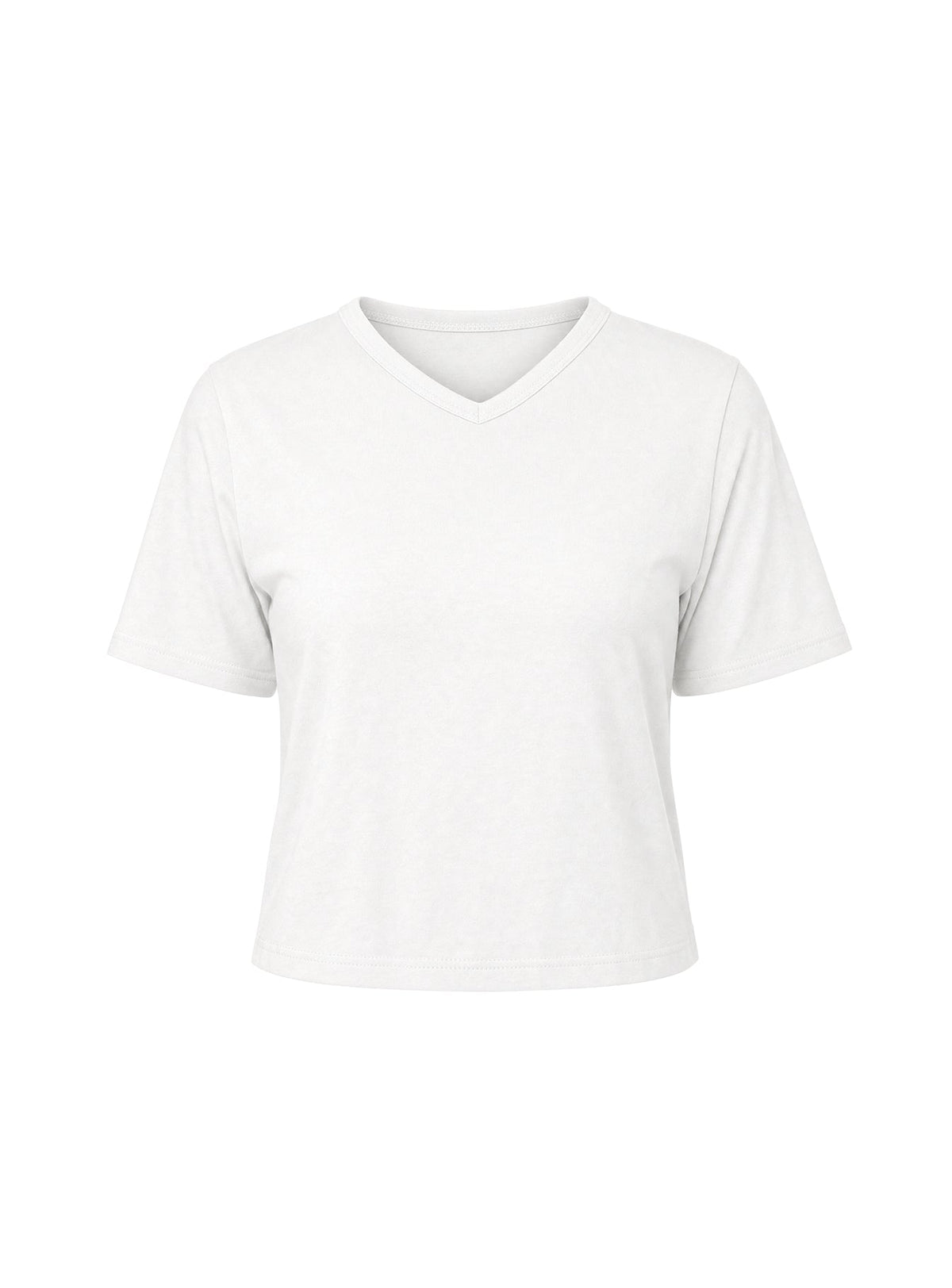 Dealia High V Boxy Tee White