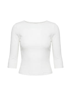 Elaia 3/4 Sleeve Top White