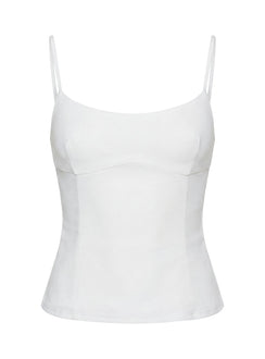 Elanah Structured Cami Top White