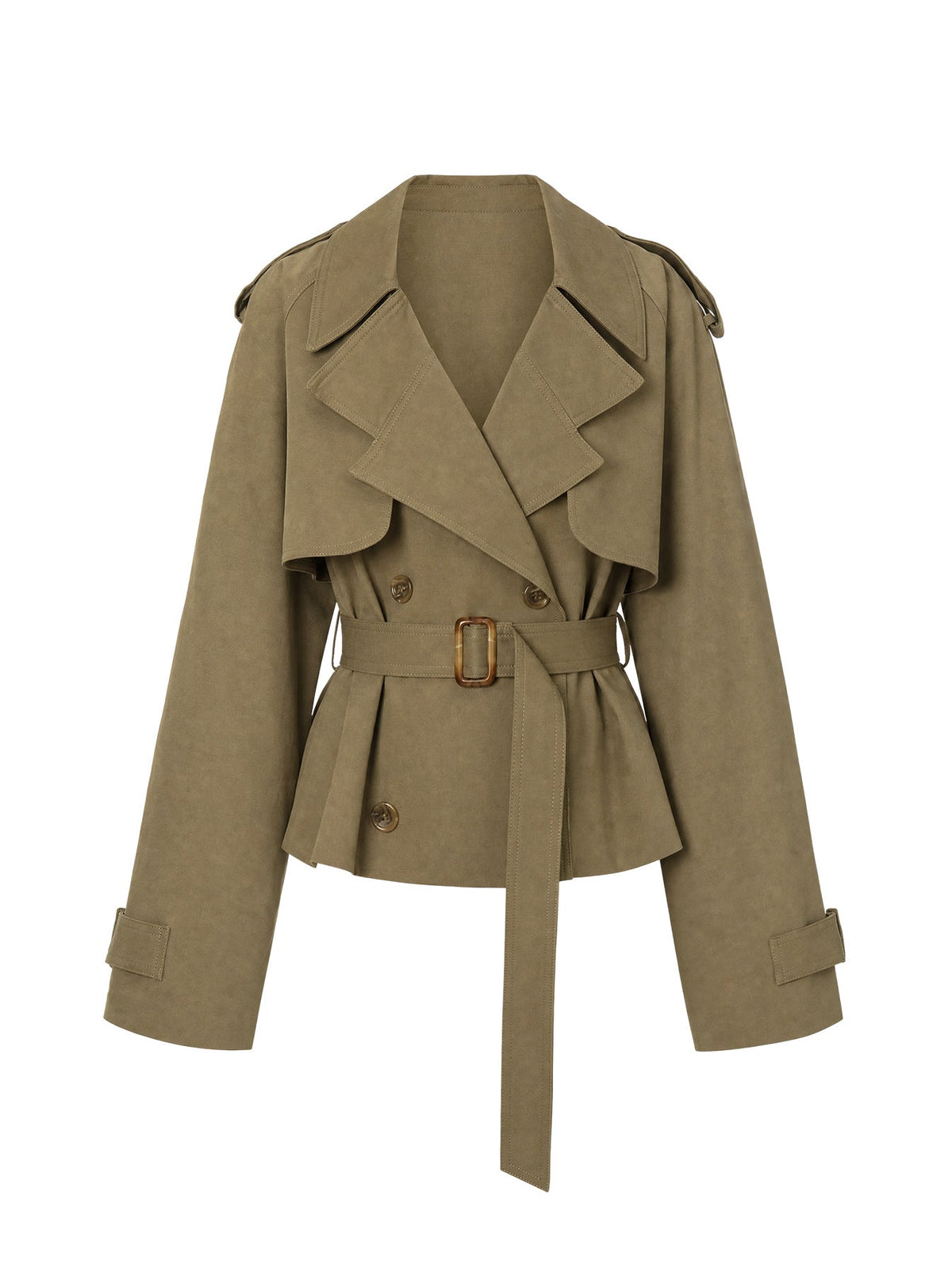 Eldora verkürzter Trenchcoat Grün