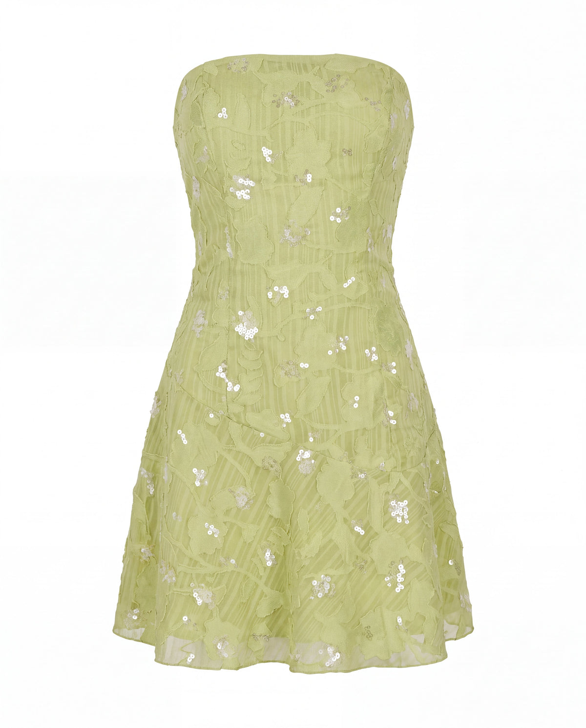 Elorra Strapless Mini Dress Green