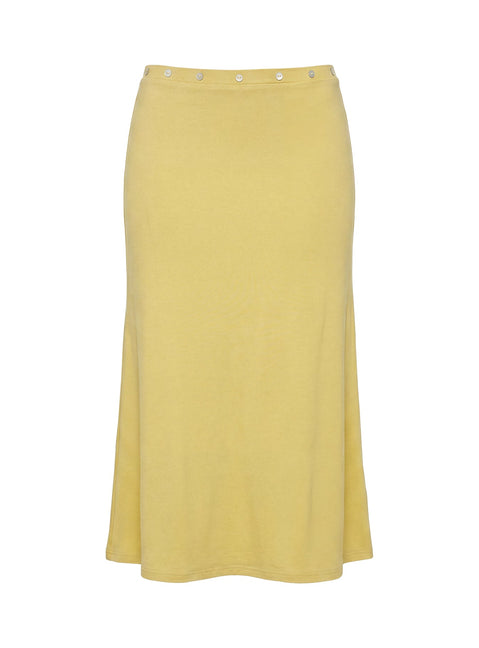Esperia Button Midi Skirt Green