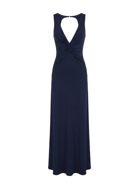 Frederica Plunge Maxi Dress Navy