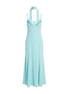 Jadira Scarf Maxi Dress Aqua