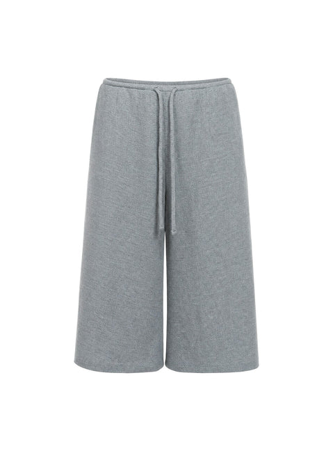 Lyrra Waffle Jersey Jorts Grey