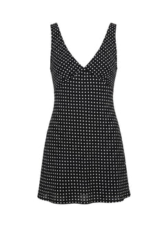 Nellie Mini Dress Black Polka Dot