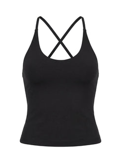 Pace Active Cross Back Tank Top Black