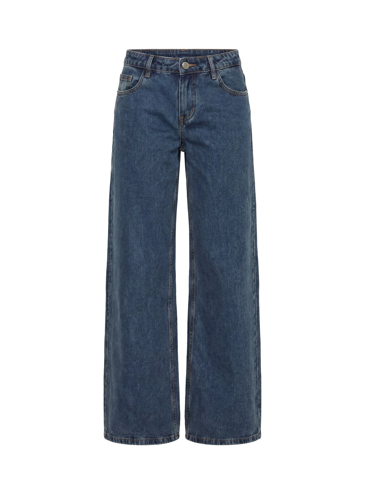 Featuring Picco Ultra Low Rise Wide Leg Jeans womens-jeans in dark blue wash product Princess Polly
