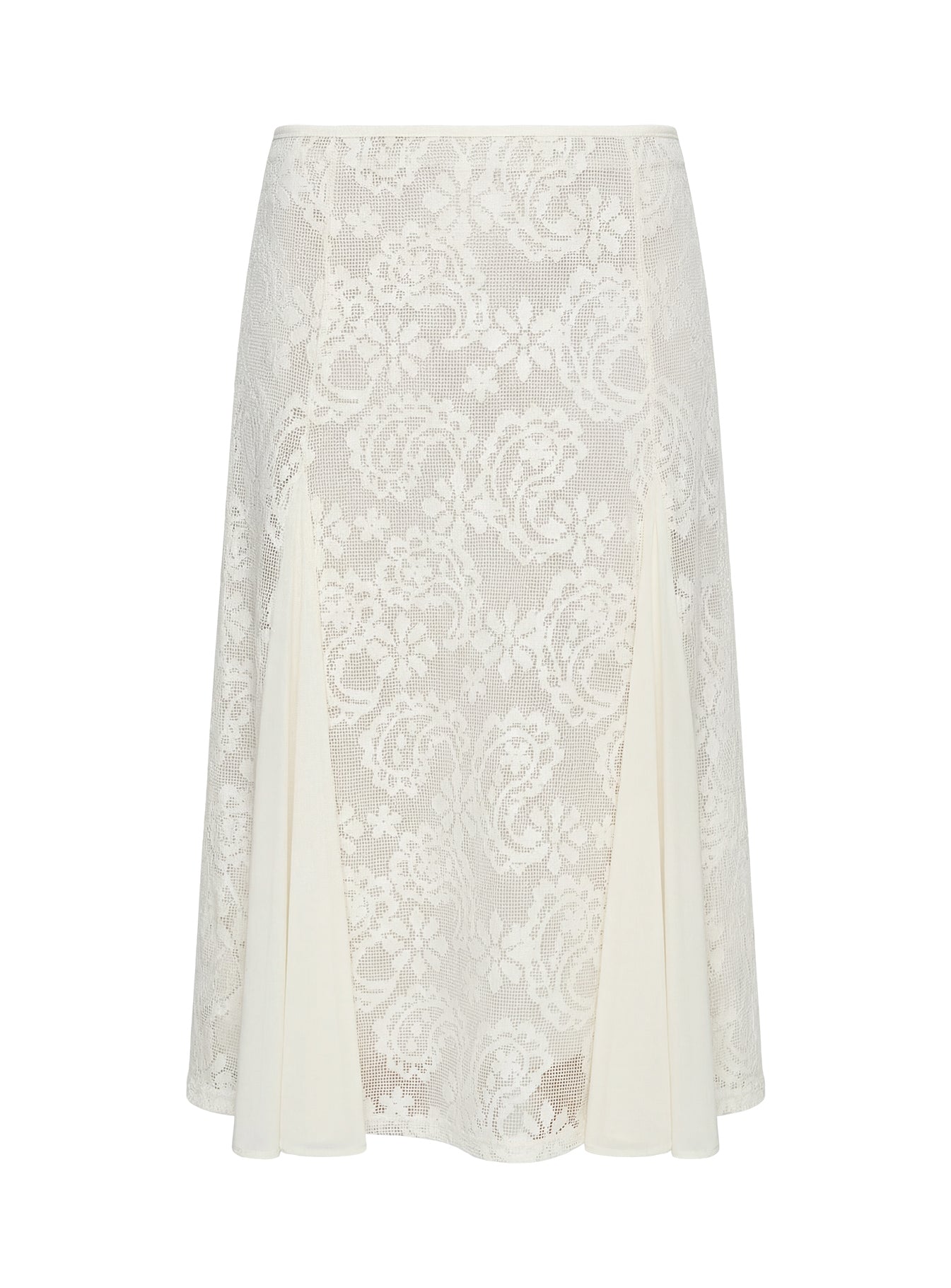 Quani Lace Midi Skirt Cream