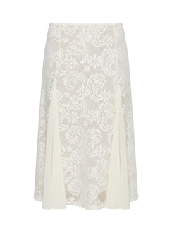 Quani Lace Midi Skirt Cream