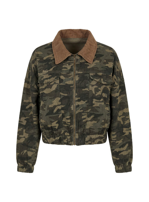 Ramix Oversized Bomber Jacket Camo