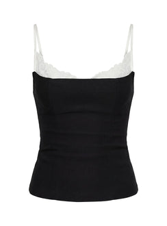 Renaissance Corset Lace Top Black / White