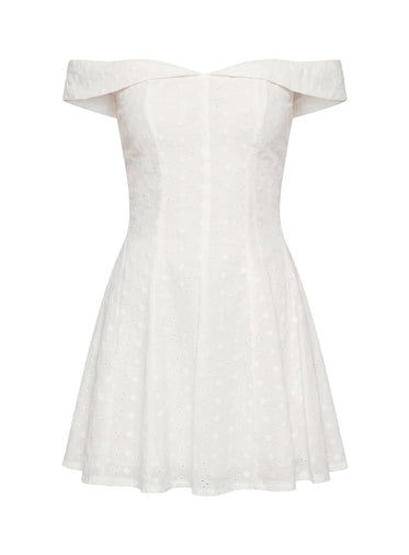 sachin and babi light blue dress Wholesale Ruffle Shoulder White Dress Mini & Midi Length Options