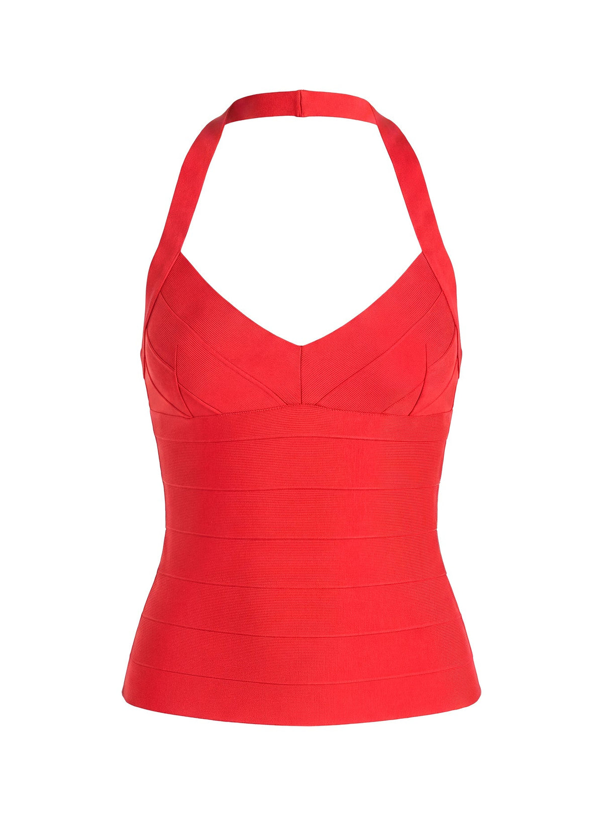Sefina Neckholder-Top mit Bandage, Rot
