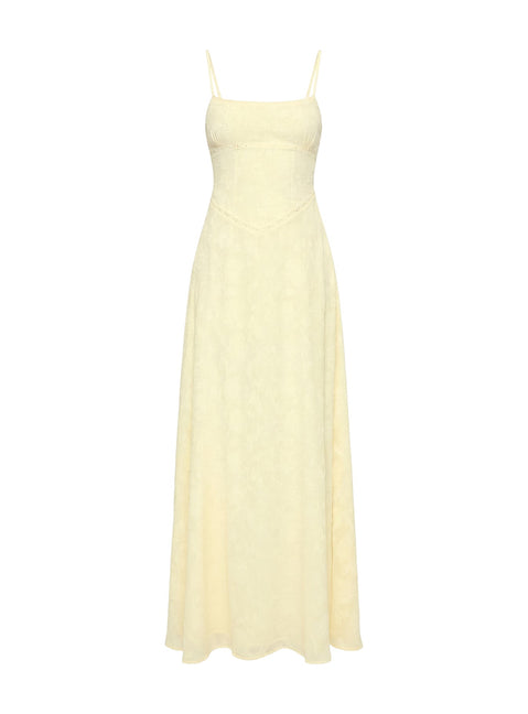 South Of France Maxi Dress Yellow