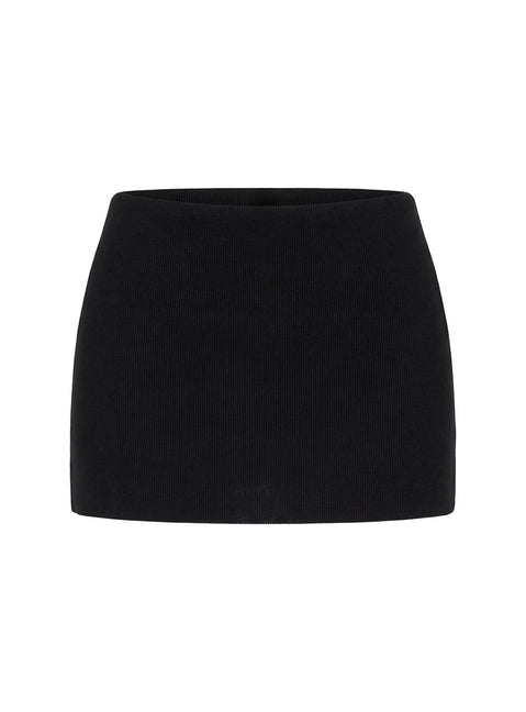 Sparky Mid Rise Skort Black