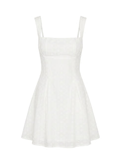 Xanthus Embroidered Mini Dress White