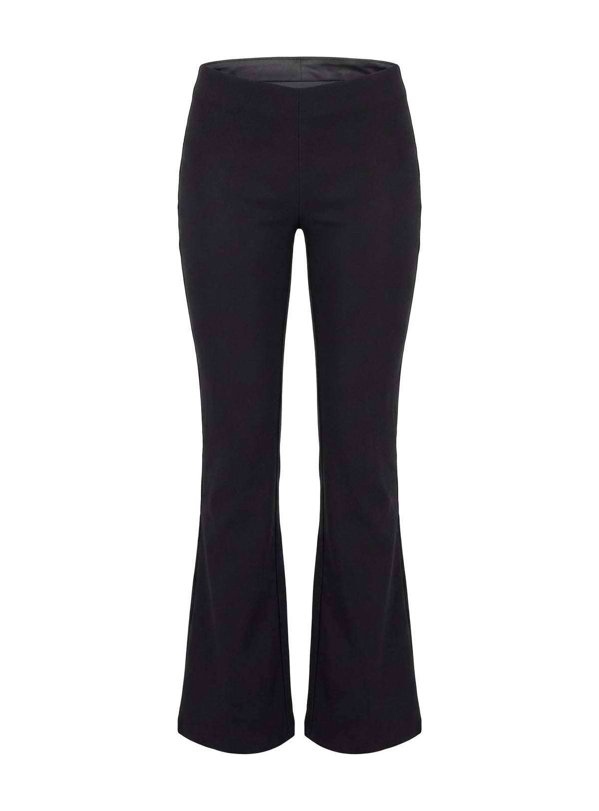 Zeni V Waist Bootleg Trousers Black