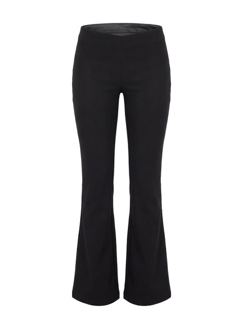 Zeni V Waist Bootleg Trousers Black