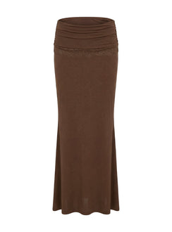 Zespri Jersey Maxi Skirt Brown