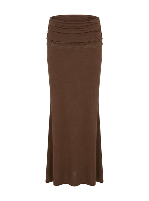 Zespri Jersey Maxi Skirt Brown