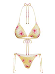 Glora Tie Side Bikini Bottom Yellow Floral