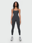 Go Getter Activewear Jumpsuit Grey