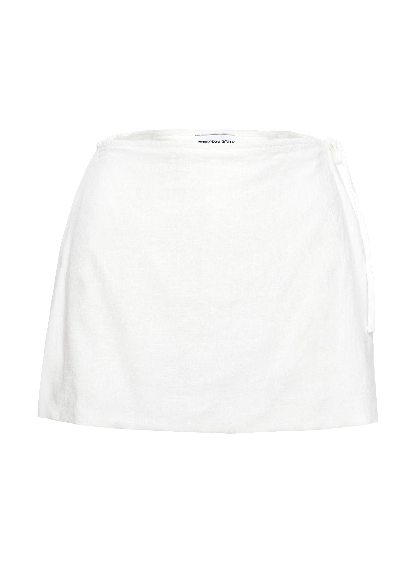 product Princess Polly Gulliver Tie Side Mini Skort White High Waisted Shorts 